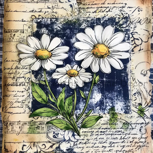 Daisies and Denim Cottagecore Metal Sign