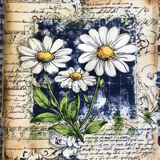 Daisies and Denim Cottagecore Metal Sign