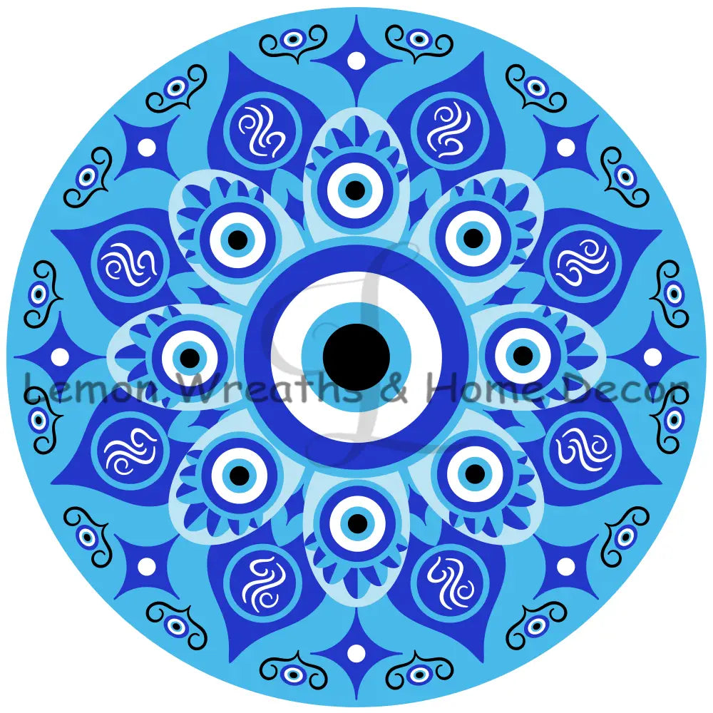 Evil Eye Mandala Metal Sign 8