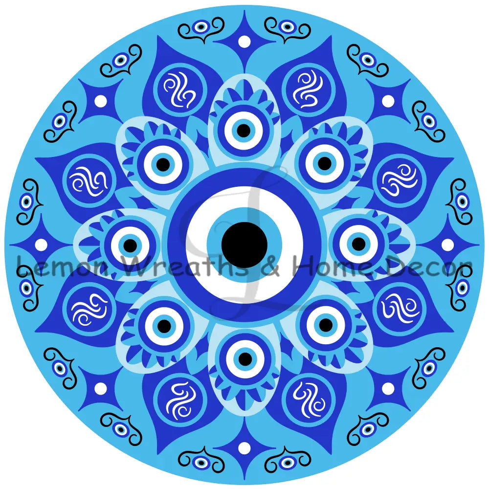 Evil Eye Mandala Metal Sign 8