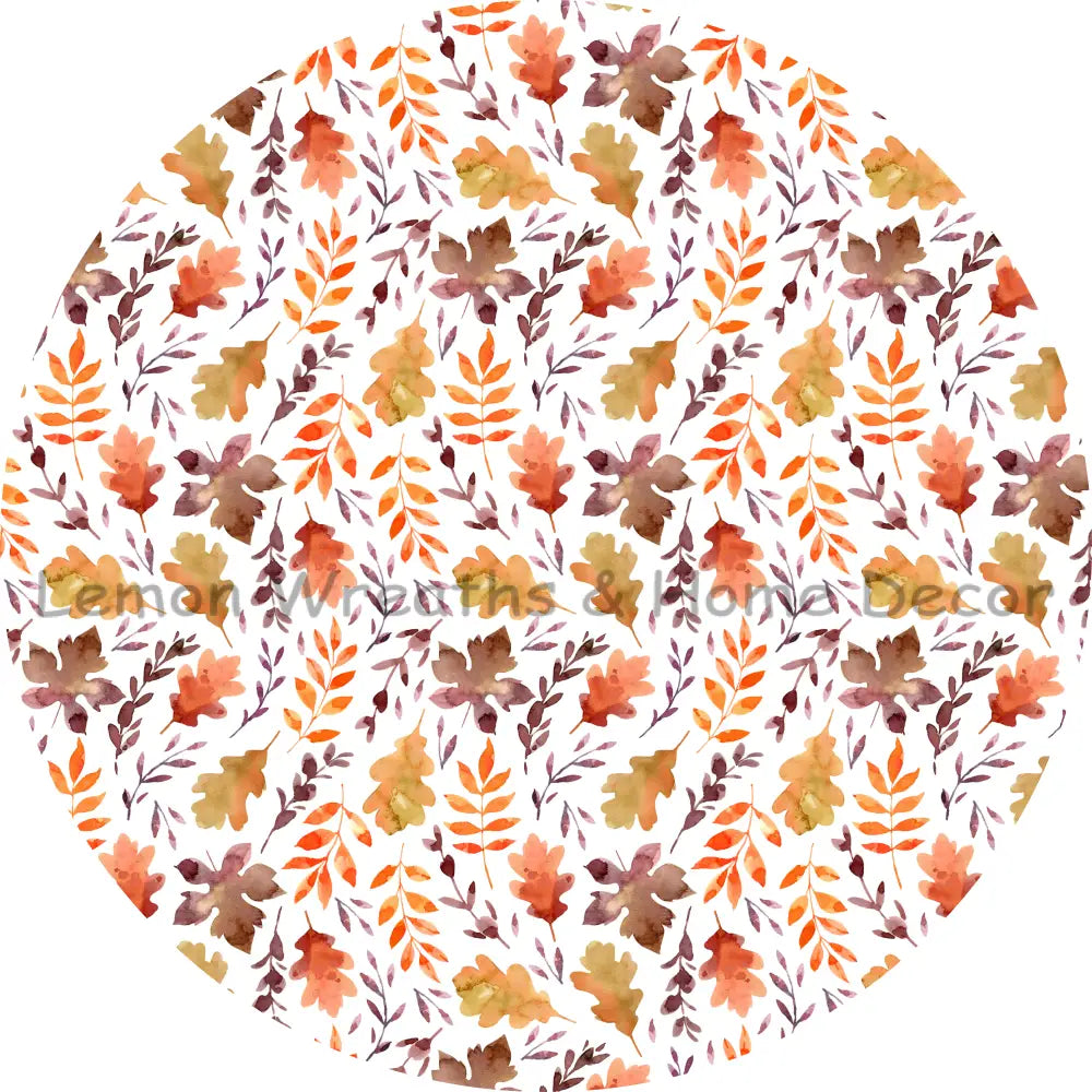 Fall Leaves Confetti Sublimated Fabric Center