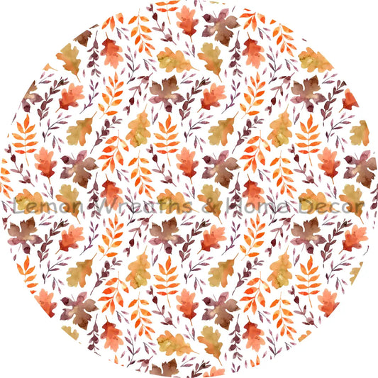 Fall Leaves Confetti Sublimated Fabric Center