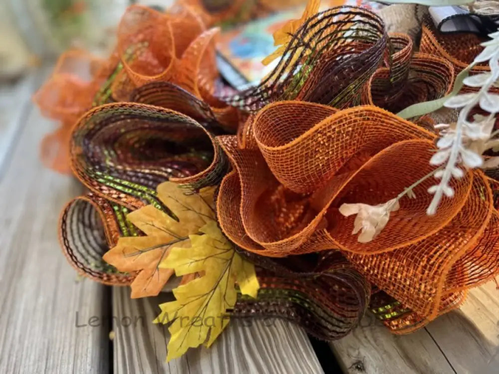 Fall Welcome Scarecrow Boy Wreath