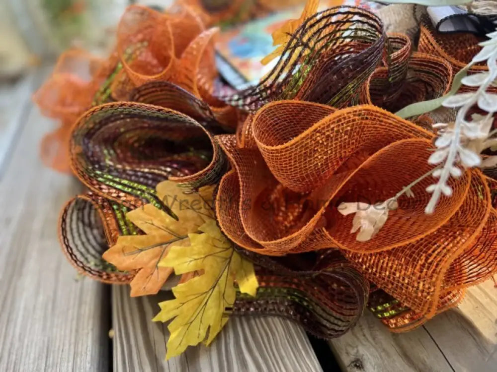 Fall Welcome Scarecrow Boy Wreath