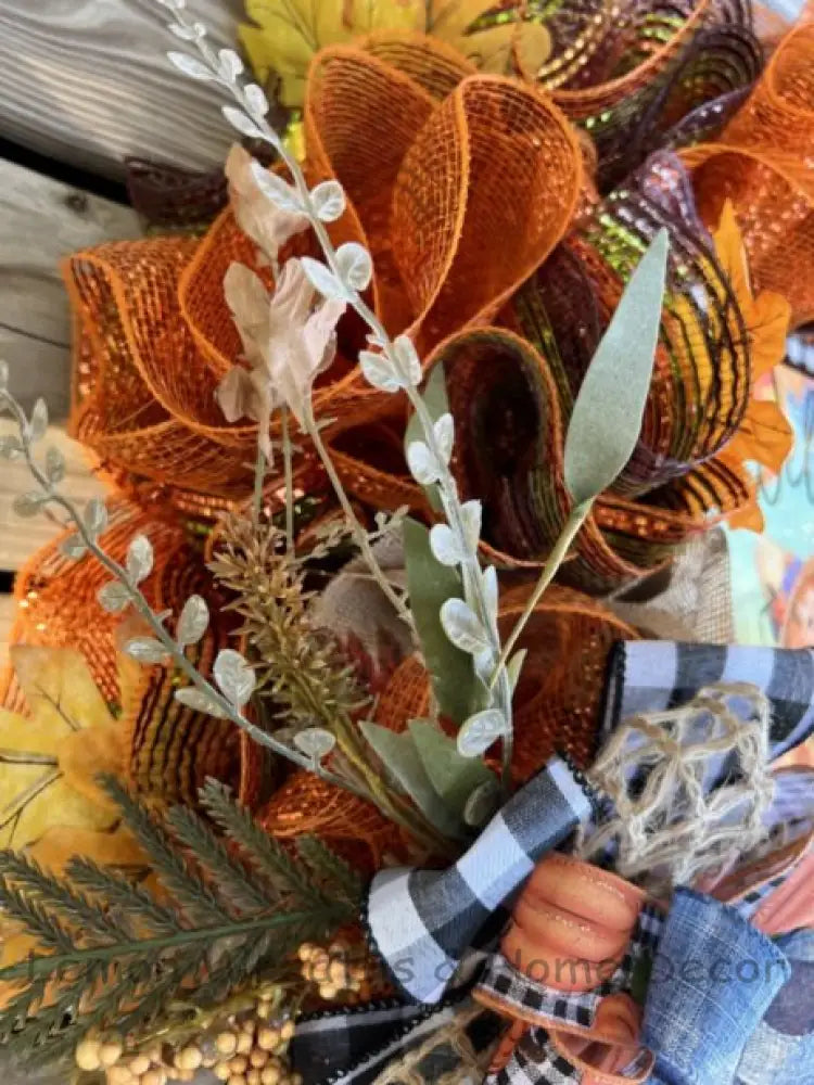 Fall Welcome Scarecrow Boy Wreath