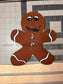 Gingerbread Boy Painted Wood Rail Round Corners