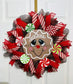 Gingerbread Face Wood Wreath Sign Signs