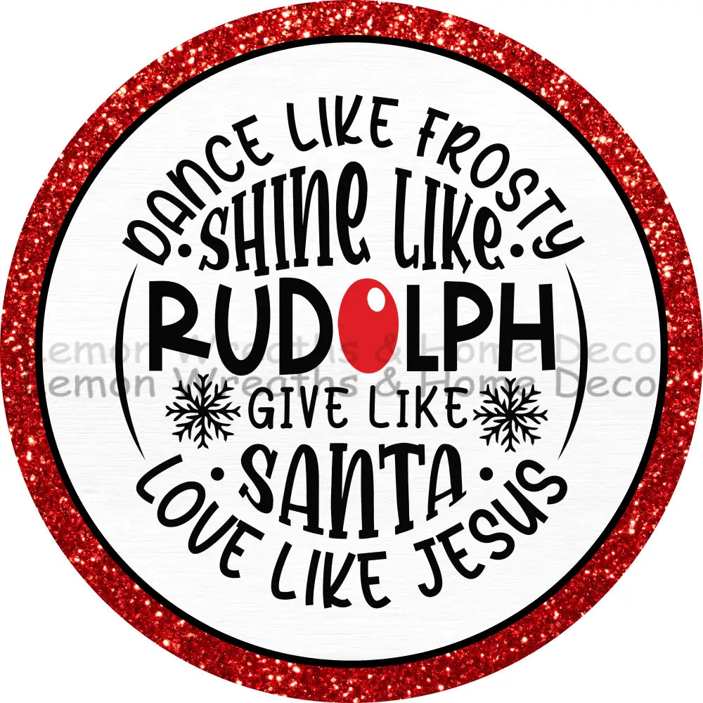 Give Like Santa Love Jesus Metal Sign