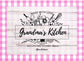 Grandmas Kitchen Metal Sign Pink