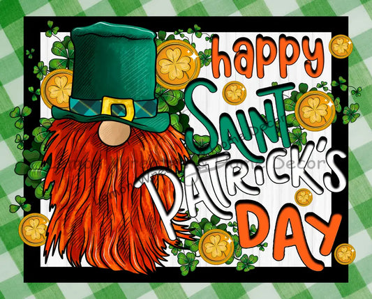 Happy Saint Patricks Day Leprechaun Metal Sign