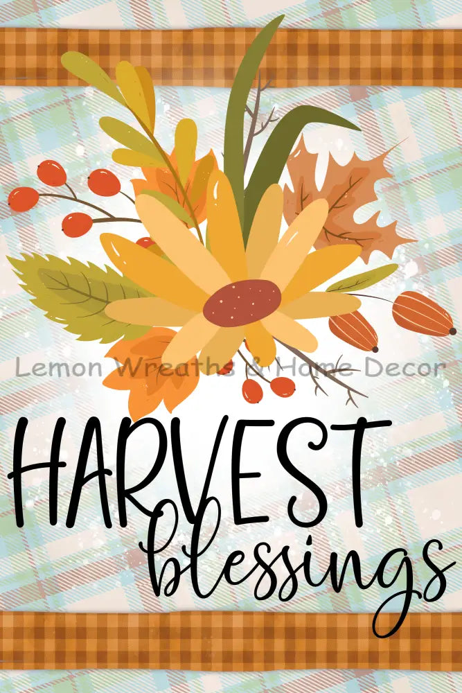 Harvest Blessings Metal Sign