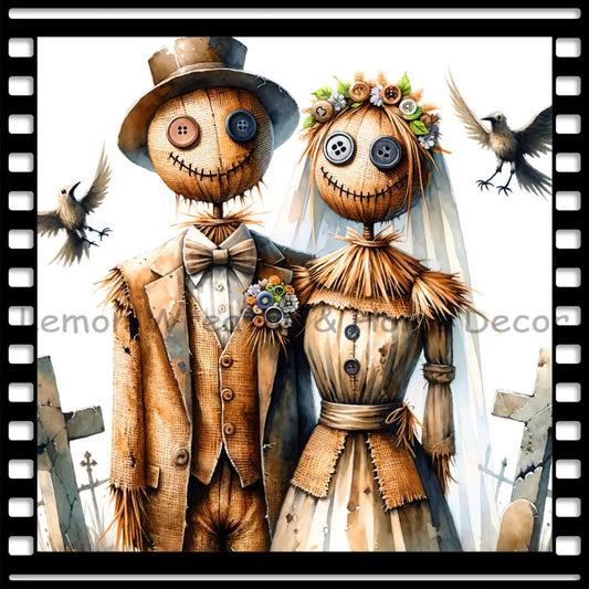 Harvest Bride and Groom Metal Sign
