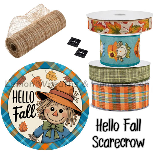 Hello Fall Scarecrow Wreath Kit