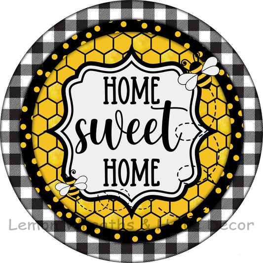 Home Sweet Honeycomb Metal Sign 8