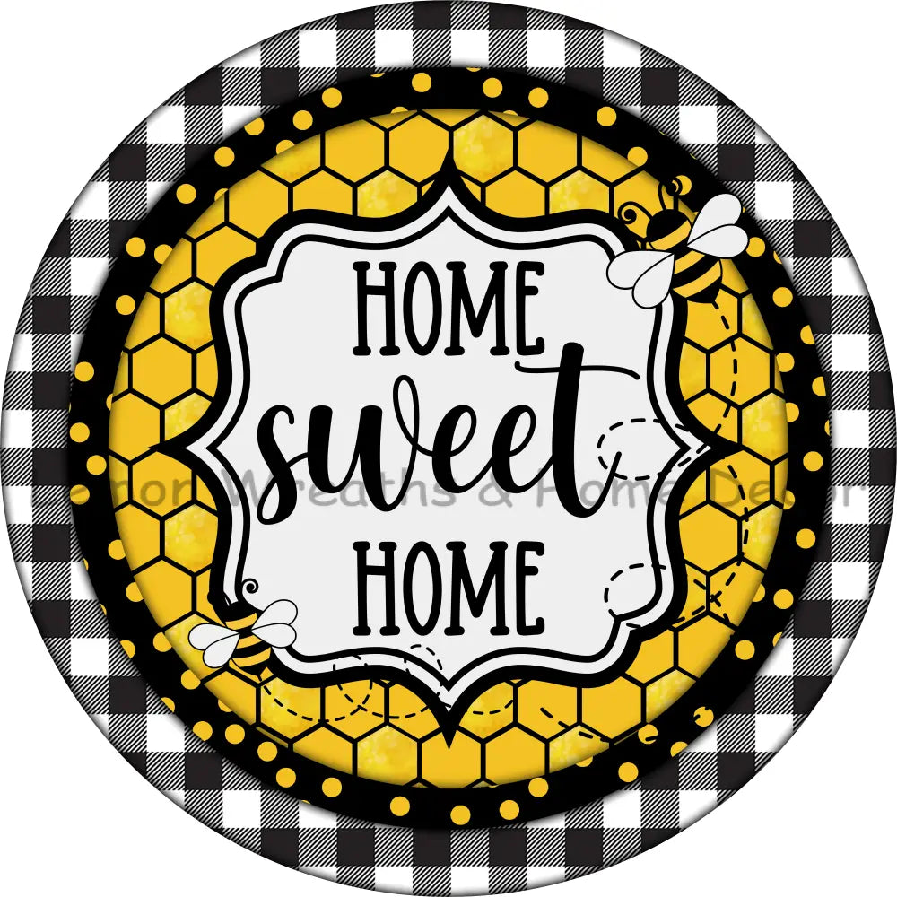 Home Sweet Honeycomb Metal Sign 8