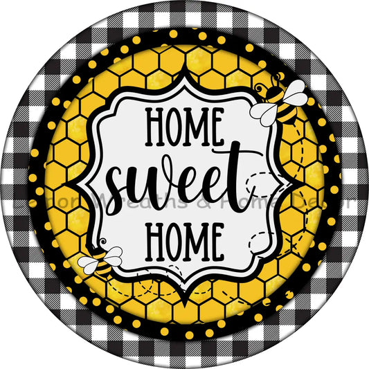 Home Sweet Honeycomb Metal Sign 8