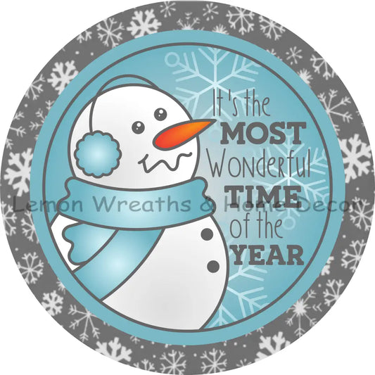 Its The Most Wonderful Time Of Year Snowman Metal Sign 8