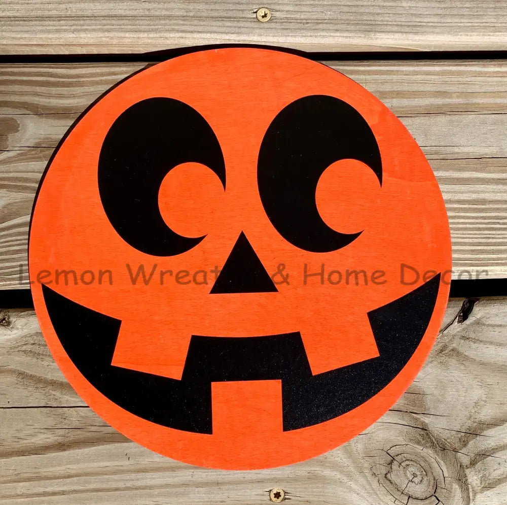 Jack Olantern Wood Wreath Sign Signs