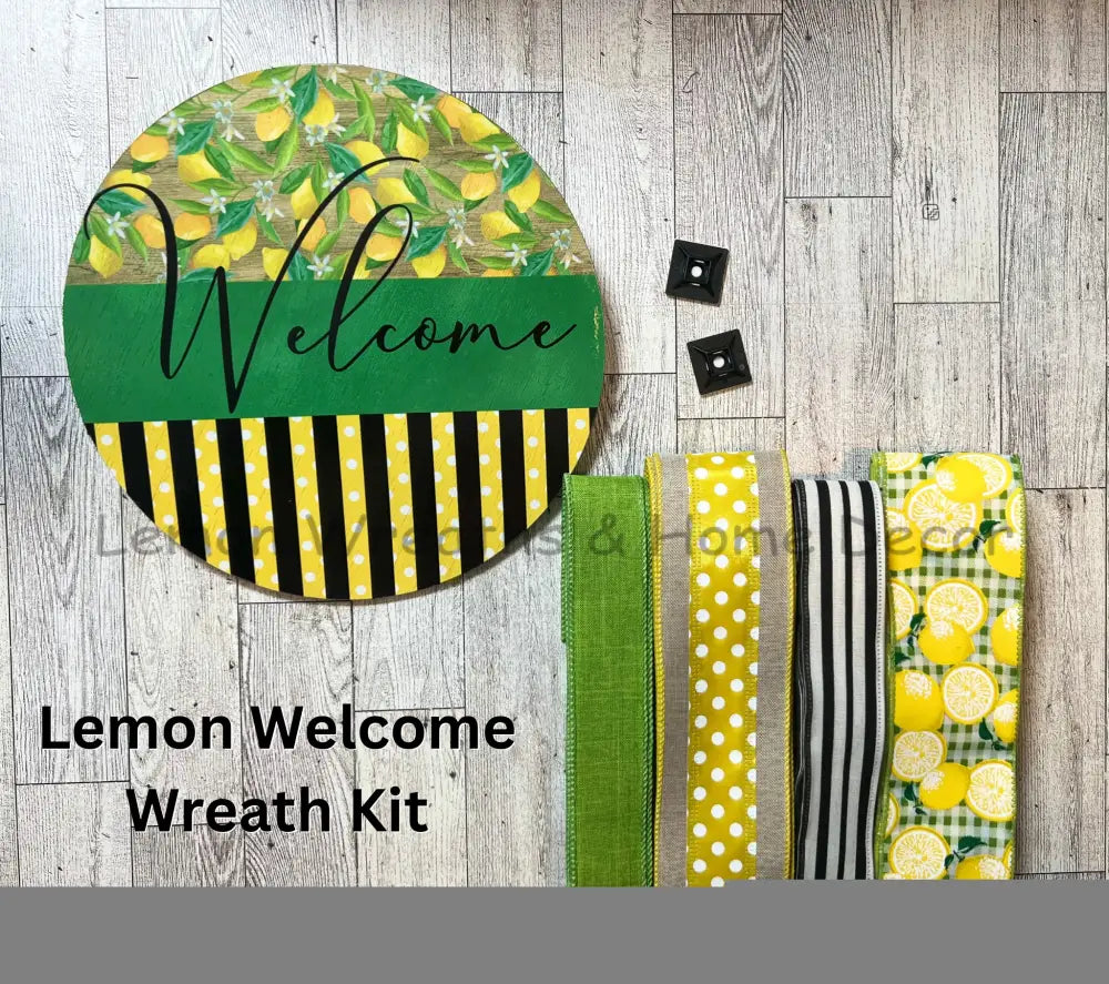 Lemon Welcome Sublimated Wood Sign/Ribbon Kit