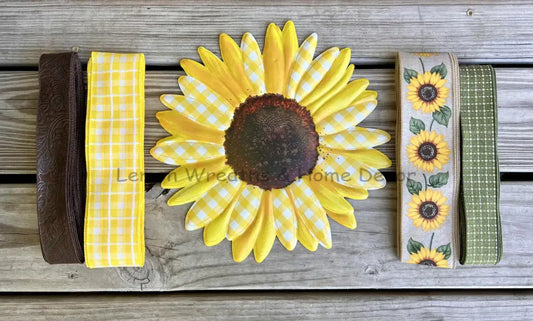 Metal Sunflower Sign/Ribbon Kit