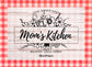 Moms Kitchen Version 1 Metal Sign Red