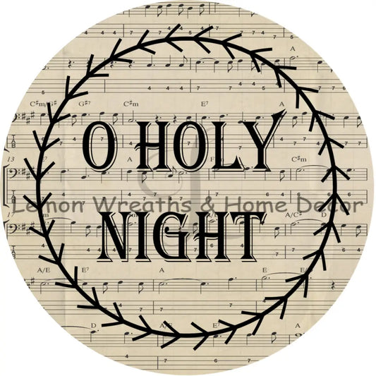 O Holy Night Sheet Music Metal Sign 8