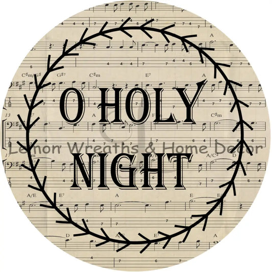 O Holy Night Sheet Music Metal Sign 8