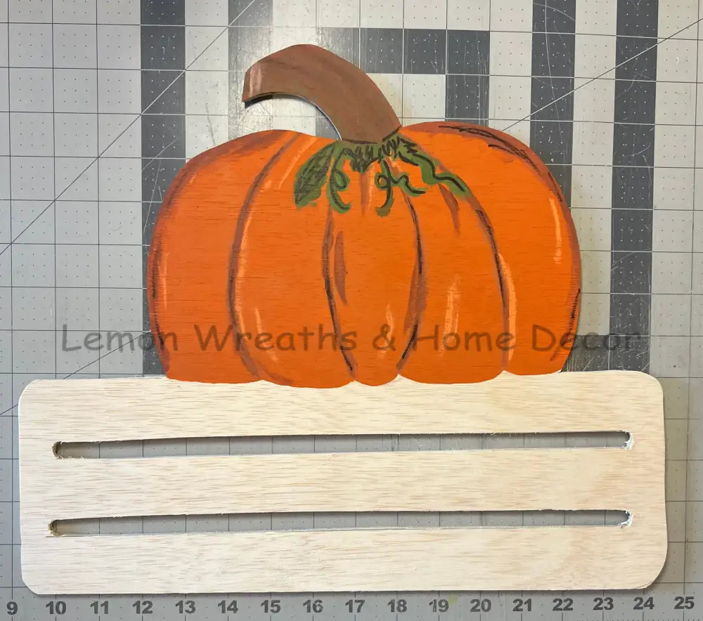 Painted Medium Pumpkin Wood Rail Round Corners
