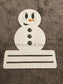 Painted Snowman Wood Rail With Round Corners