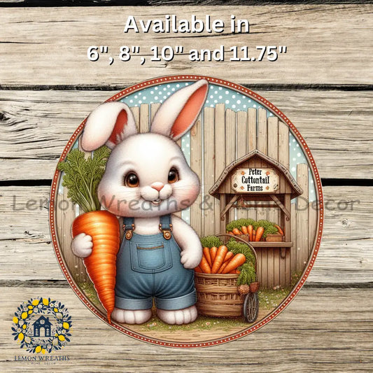 Peter Cottontail Farms Metal Sign