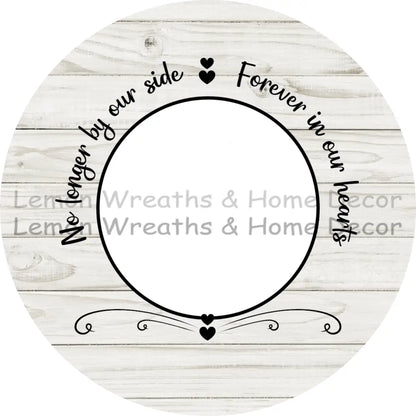 Photo Must Be Emailed - No Longer By Our Side Forever In Hearts Personalized Metal Sign