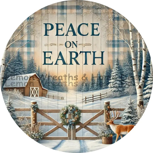 Rustic Winter Wonderland Sam’s Ribbon Match Metal Sign