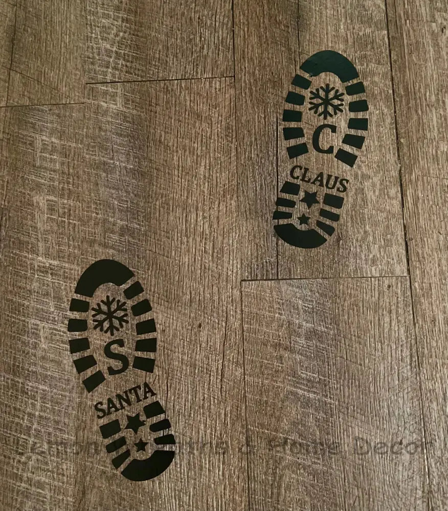 Santa Boot Prints Removable Vinyl Claus Snowflakes/Stars