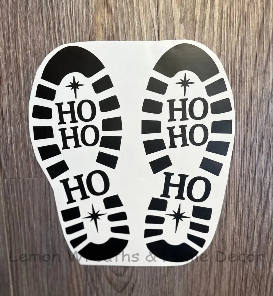Santa Boot Prints Removable Vinyl Ho