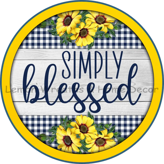 Simply Blessed Sunflowers Metal Sign 8