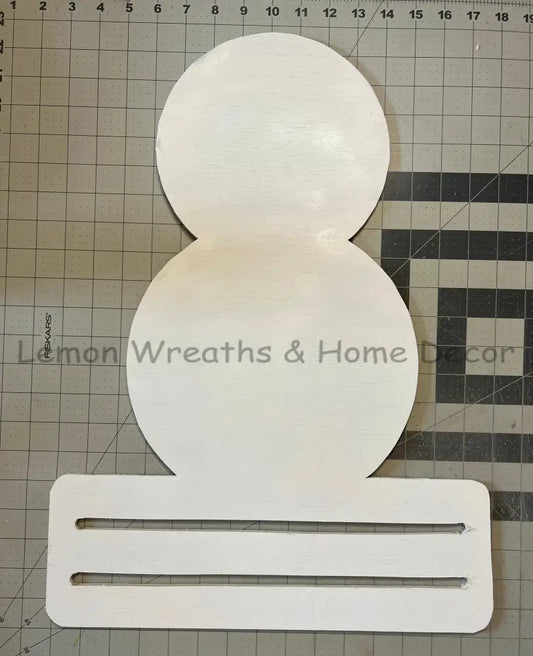 Small Snowman Wood Rail With Round Corners