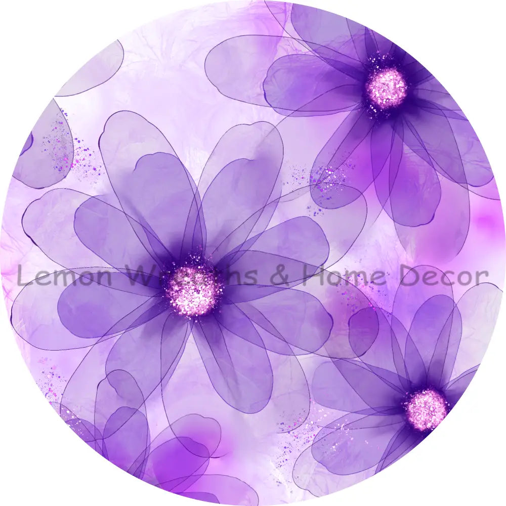 Soft Purple Watercolor Sublimated Fabric Center