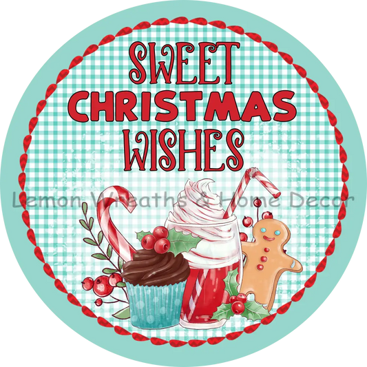 Sweet Christmas Wishes Gingerbread Metal Sign 8