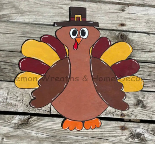 Thanksgiving Turkey Wood Wreath Attachment