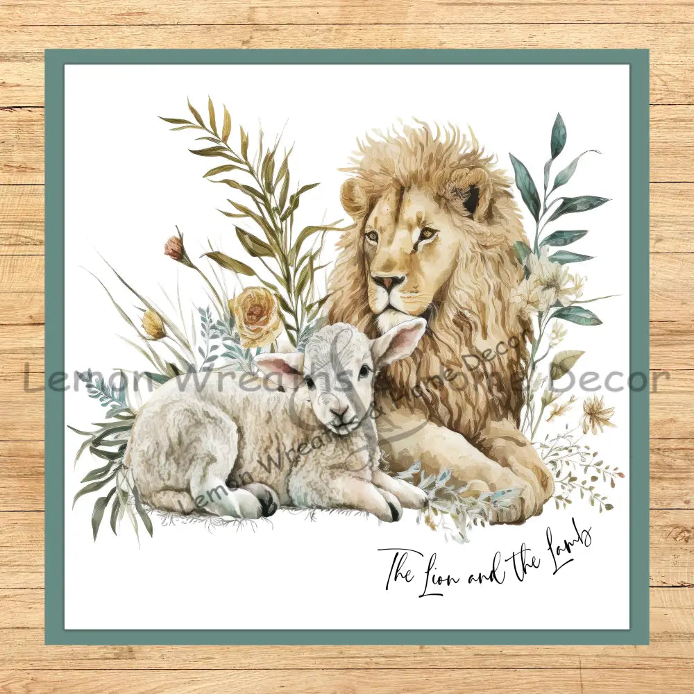 The Lion And The Lamb Metal Sign 8