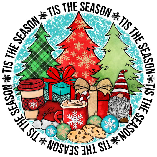 Tis The Season Christmas Trees Metal Sign 6