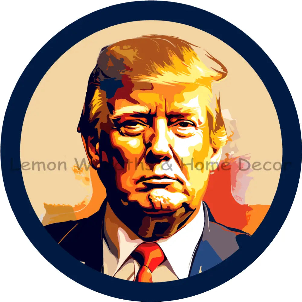 Trump Portrait Metal Sign