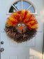 Turkey Face Wood Wreath Sign Signs