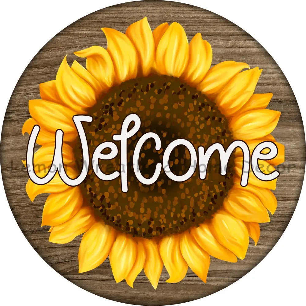 Welcome Giant Sunflower Metal Sign 8