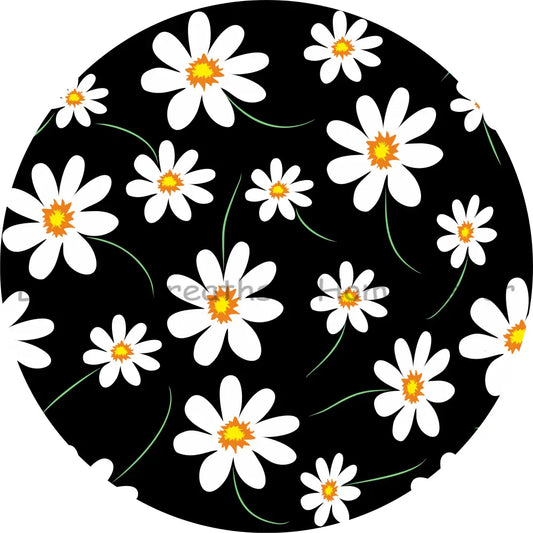 White Daisies Sublimated Fabric Center