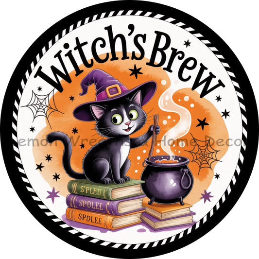 Witch’s Brew Halloween Metal Sign