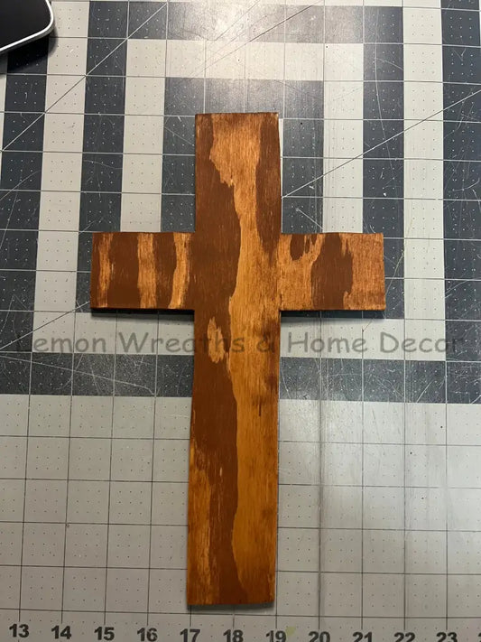 Wood Cross Stained 12